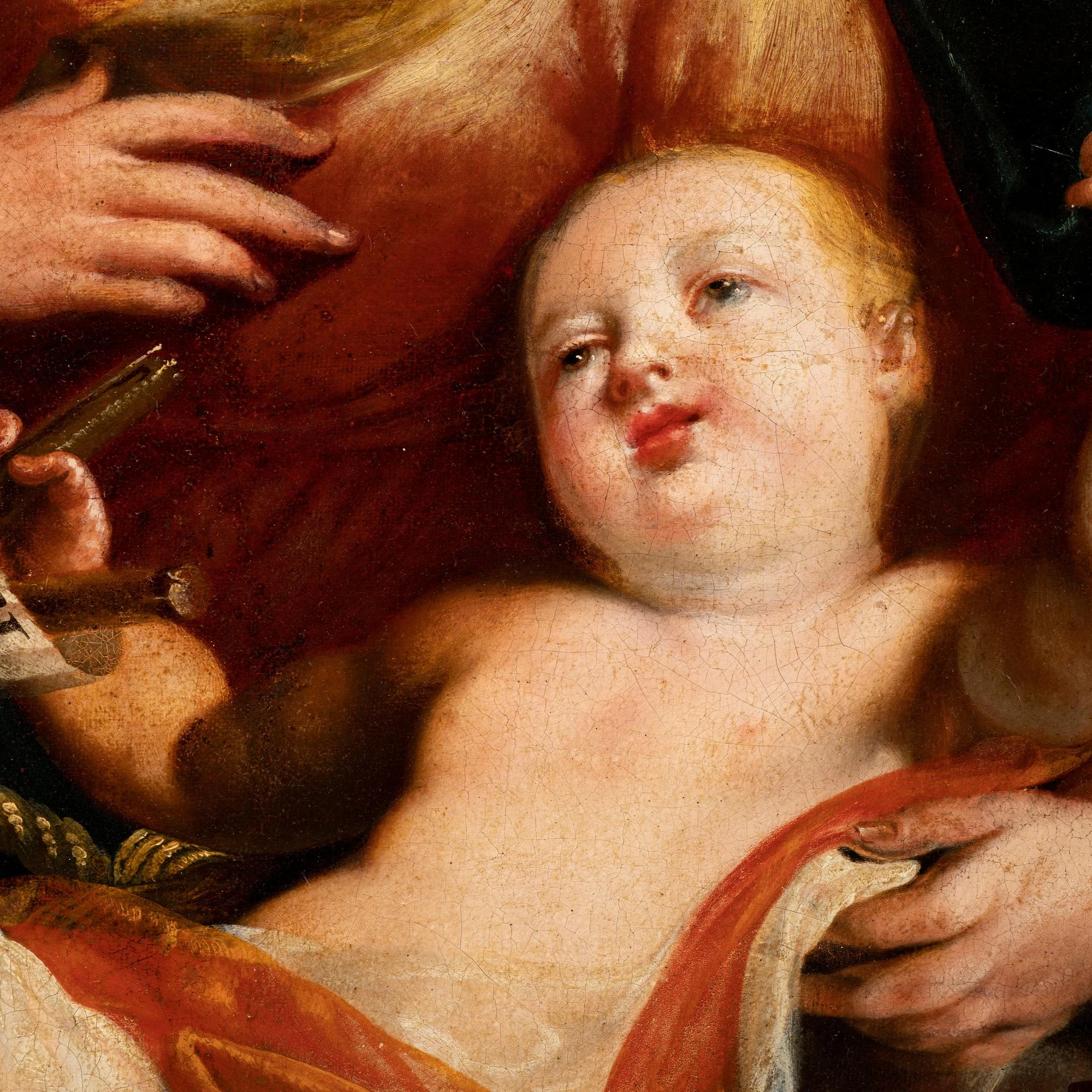 Sacra Famiglia con San Giovanni Battista e Santa Elisabetta - dettaglio